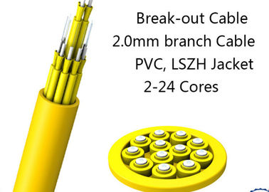 China 24 Fiber Multimode Fan-Out Indoor Breakout Fiber Optic Cable With High Strength supplier